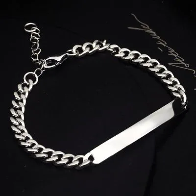 Lắc Tay Bạc đặc Nam Dạng Chuỗi Xích Levi LILI 075928 1