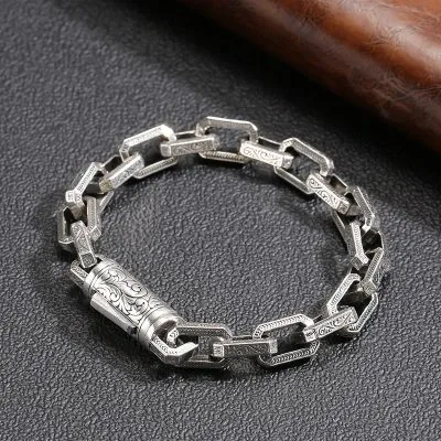 Lắc Tay Bạc Nam Dạng Chuỗi Xích Victor LILI 076578 1