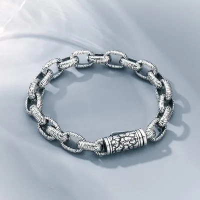 Lắc Tay Bạc Nam Dạng Chuỗi Xích Cá Tính Jaziel LILI 078163 3