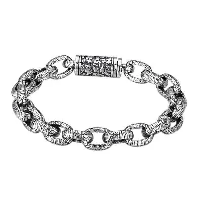 Lắc Tay Bạc Nam Dạng Chuỗi Xích Cá Tính Jaziel LILI 078163 5