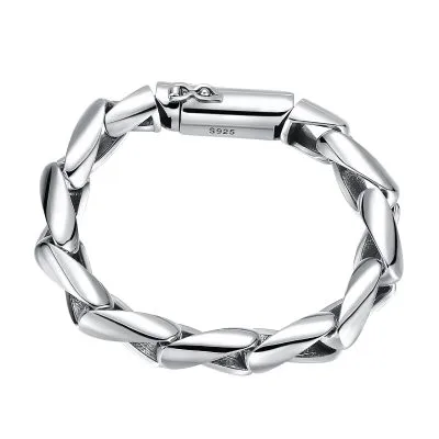 Lắc Tay Bạc Nam Dạng Chuỗi Xoắn Dakota LILI 078049 5