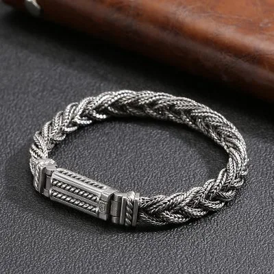 Lắc Tay Bạc Nam Dạng Chuỗi Xoắn Dominic LILI 076218 1