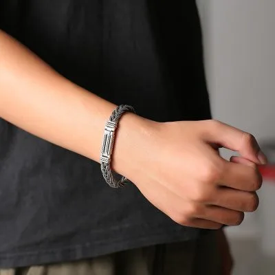 Lắc Tay Bạc Nam Dạng Chuỗi Xoắn Dominic LILI 076218 6