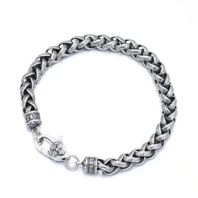 Lắc Tay Bạc Nam Dạng Chuỗi Xoắn Zander LILI 077000 5