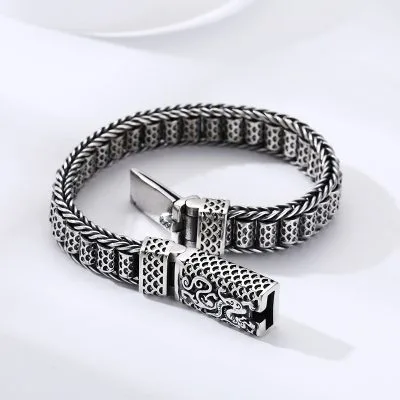 Lắc Tay Bạc Nam Hình Rồng Grady LILI 078138 4
