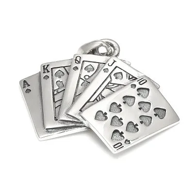 Mặt Dây Chuyền Bạc Thái Nam Hình Bộ Bài Poker LILI 077377 3