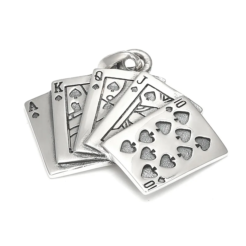 Mặt Dây Chuyền Bạc Thái Nam Hình Bộ Bài Poker LILI 077377 3