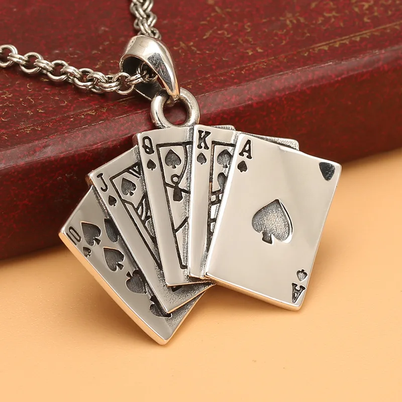 Mặt Dây Chuyền Bạc Thái Nam Hình Bộ Bài Poker LILI 077377 4