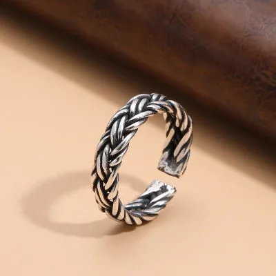 Nhẫn Bạc Nam Dạng Chuỗi Xoắn Gideon LILI 077543 3