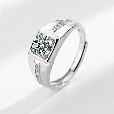 Nhẫn Bạc Nam đính đá Cubic Zirconia Baylor LILI 077182 1