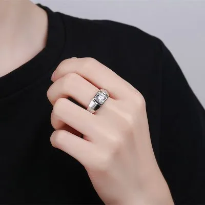 Nhẫn Bạc Nam đính đá Cubic Zirconia Baylor LILI 077182 3