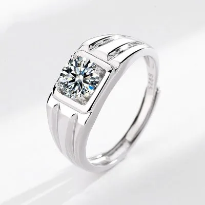 Nhẫn Bạc Nam đính đá Cubic Zirconia Emmanuel LILI 077255 1