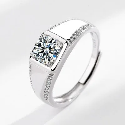 Nhẫn Bạc Nam đính đá Cubic Zirconia Hayden LILI 077233 1