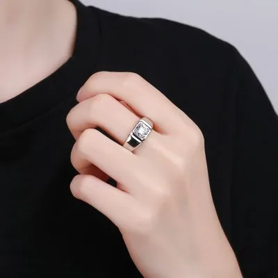 Nhẫn Bạc Nam đính đá Cubic Zirconia Kaiden LILI 077248 3