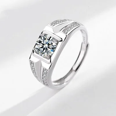 Nhẫn Bạc Nam đính đá Cubic Zirconia Malachi LILI 077241 1