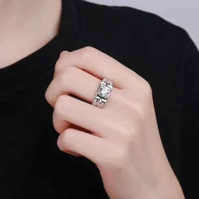 Nhẫn Bạc Nam đính đá Cubic Zirconia Malachi LILI 077241 3