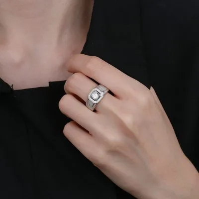 Nhẫn Bạc Nam đính đá Cubic Zirconia Ryker LILI 077261 3