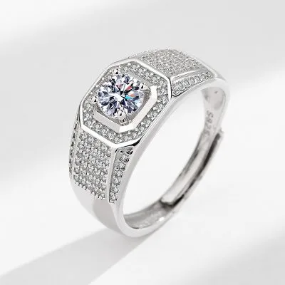 Nhẫn Bạc Nam đính đá Cubic Zirconia Ryker LILI 077261 4
