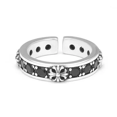 Nhẫn Bạc Nam đính đá Cubic Zirconia Hình Chữ Thập Warren LILI 077523 5