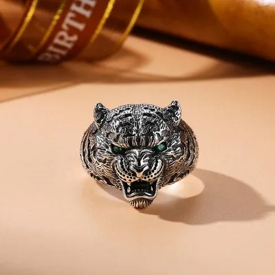 Nhẫn Bạc Nam đính đá Cubic Zirconia Hình Con Hổ Colter LILI 077696 1