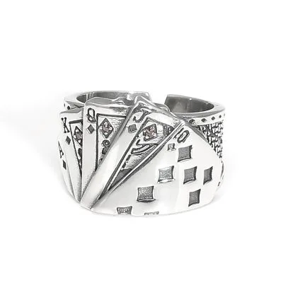 Nhẫn Bạc Nam đính đá Cubic Zirconia Hình Lá Bài Kyson LILI 077804 5
