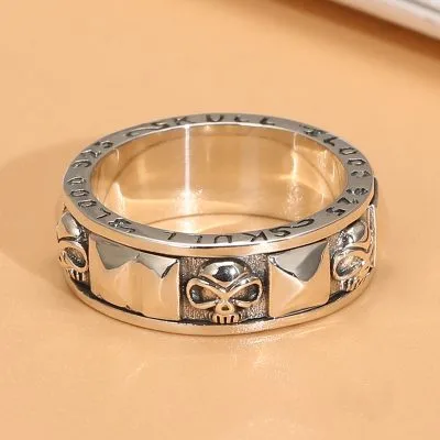 Nhẫn Bạc Nam Hình đầu Lâu Skull LILI 077824 1