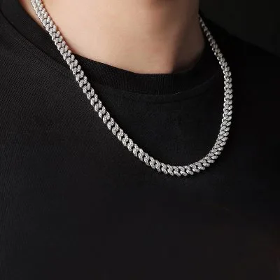 Dây Chuyền Bạc Cuban đính Kim Cương Moissanite Vance LILI 081040 2
