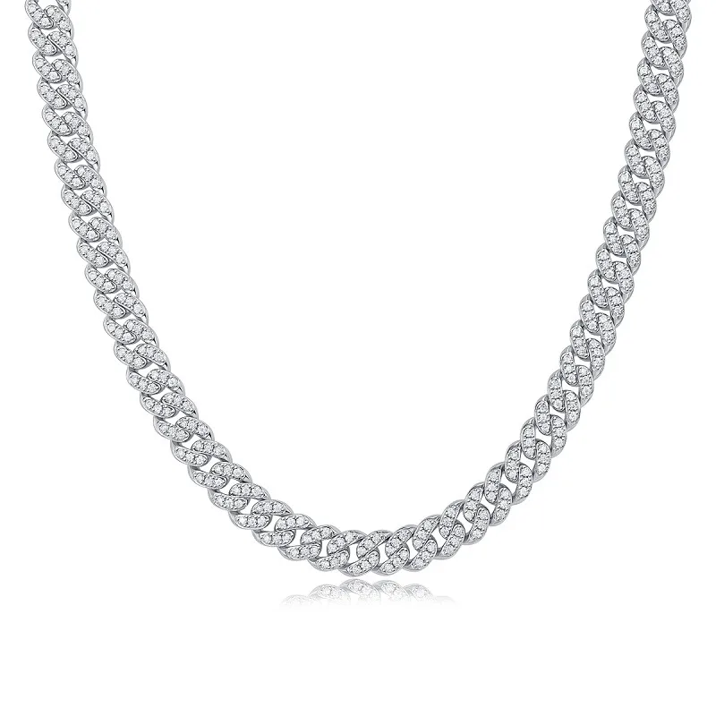 Dây Chuyền Bạc Cuban đính Kim Cương Moissanite Vance LILI 081040 3