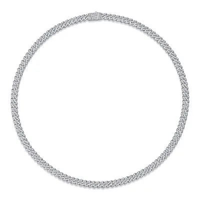 Dây Chuyền Bạc Cuban đính Kim Cương Moissanite Vance LILI 081040 4