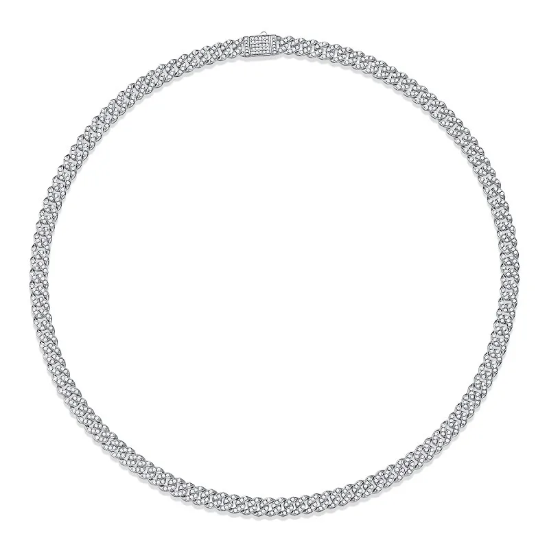 Dây Chuyền Bạc Cuban đính Kim Cương Moissanite Vance LILI 081040 4