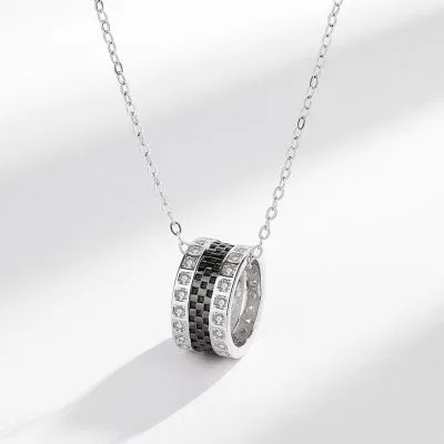 Dây Chuyền Bạc Nam đính đá CZ Hình Chiếc Nhẫn Alexis LILI 078869 3