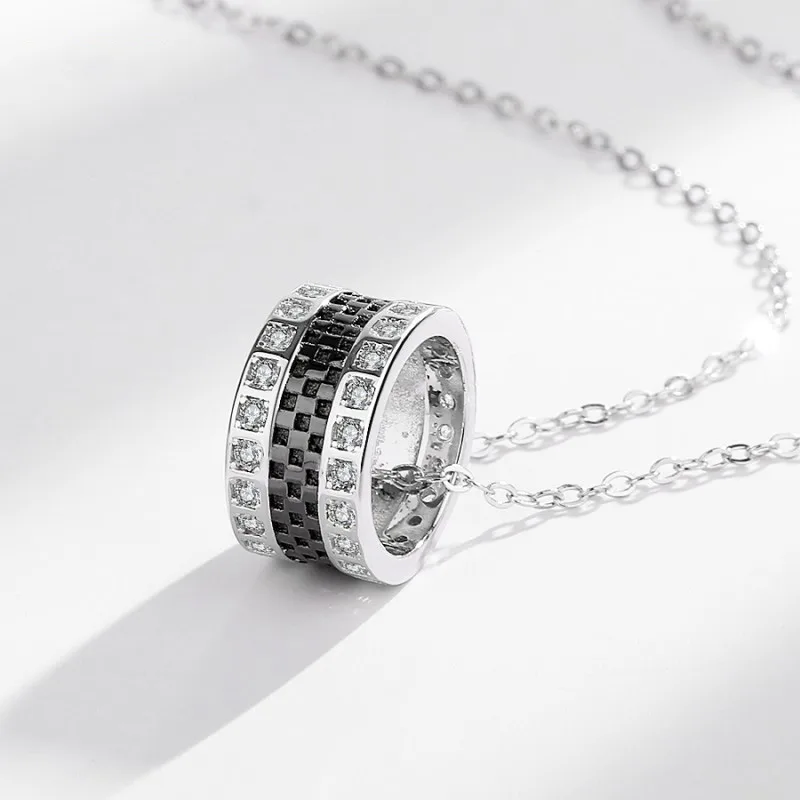 Dây Chuyền Bạc Nam đính đá CZ Hình Chiếc Nhẫn Alexis LILI 078869 5