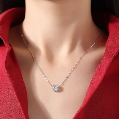 Dây Chuyền Bạc Nữ đính Kim Cương Moissanite Bông Tuyết Heidi LILI 080075 6