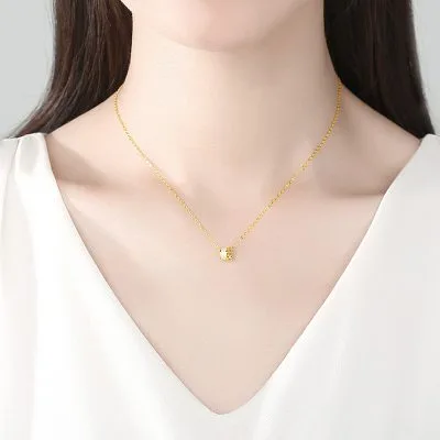 Dây Chuyền Bạc Nữ Mạ Vàng đính đá CZ Vương Miện Anime LILI 895879 11