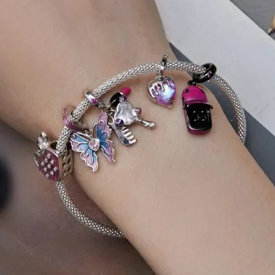 Hạt Charm Bạc Nữ đính đá CZ Cassandra LILI 085802 2