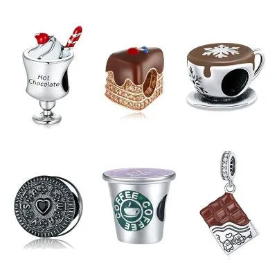 Hạt Charm Bạc Nữ đính đá CZ Chocolate LILI 084869 1