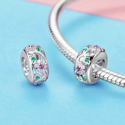 Hạt Charm Bạc Nữ đính đá CZ Josephine LILI 084942 2