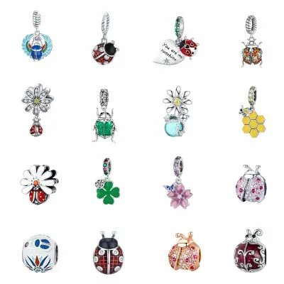 Hạt Charm Bạc Nữ đính đá CZ Côn Trùng Dễ Thương Nellie LILI 086085 24