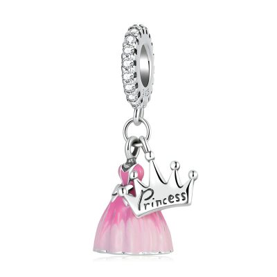 Hạt Charm Bạc Nữ đính đá CZ Công Chúa My Princess LILI 085782 5