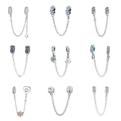 Hạt Charm Bạc Nữ đính đá CZ Dạng Chuỗi Dây Skylar LILI 085019 1