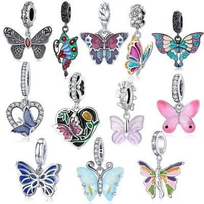 Hạt Charm Bạc Nữ đính đá CZ Hình Hồ điệp Hannah LILI 084653 1