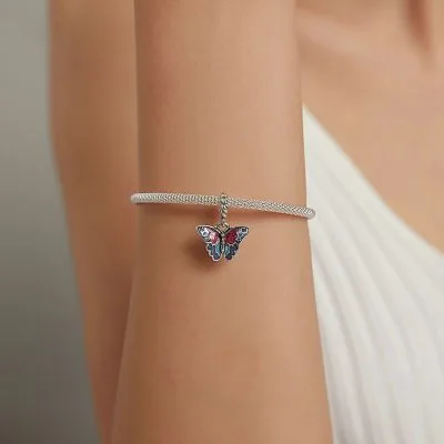 Hạt Charm Bạc Nữ đính đá CZ Hình Hồ điệp Hannah LILI 084653 3