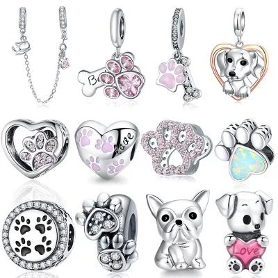 Hạt Charm Bạc Nữ đính đá CZ Hình Thú Cưng Adeline LILI 085059 1