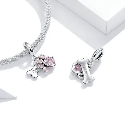 Hạt Charm Bạc Nữ đính đá CZ Hình Thú Cưng Adeline LILI 085059 2