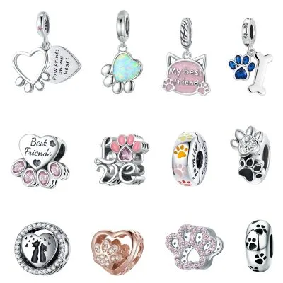 Hạt Charm Bạc Nữ đính đá CZ Hình Thú Cưng My Friend LILI 085162 1