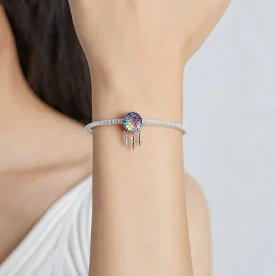 Hạt Charm Bạc Nữ đính đá CZ Hình Tiên Cá LILI 085385 3