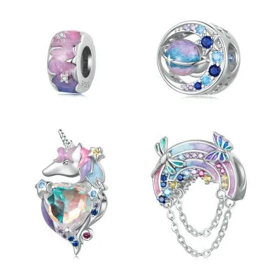 Hạt Charm Bạc Nữ đính đá CZ Kỳ Lân Cute Isabela LILI 085417 1