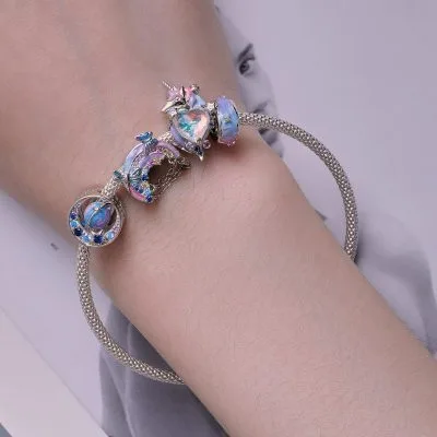 Hạt Charm Bạc Nữ đính đá CZ Kỳ Lân Cute Isabela LILI 085417 2