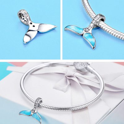 Hạt Charm Bạc Nữ đính đá CZ Tình Yêu Của Biển Nellie LILI 086177 4