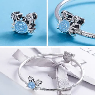 Hạt Charm Bạc Nữ đính đá CZ Trái Tim Của Biển LILI 085535 4